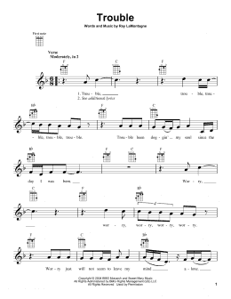 page one of Trouble (Ukulele)