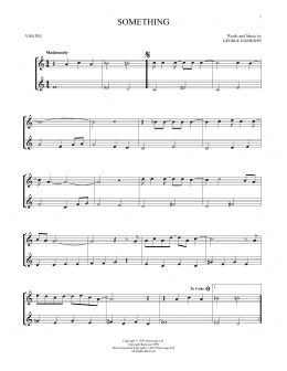 page one of Something (Violin Duet)