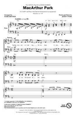 page one of MacArthur Park (arr. Mark Brymer) (SATB Choir)