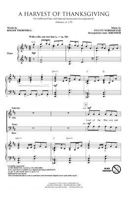 page one of A Harvest Of Thanksgiving (SATB Choir)