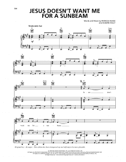 page one of Jesus Doesn't Want Me For A Sunbeam (Piano, Vocal & Guitar Chords (Right-Hand Melody))