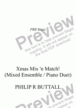 page one of Christmas Mix ’n Match! (Mixed Ensemble or Piano Duet)
