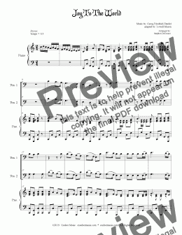 page one of Joy To The World (Trombone Duet)