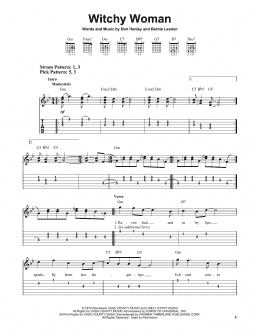 page one of Witchy Woman (Easy Guitar Tab)