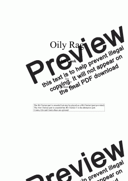 page one of Oily Rag (Clarinet Choir)