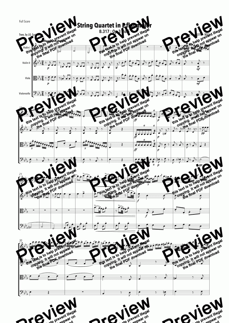 Pleyel - String Quartet In E Flat Major - Download Sheet Music PDF