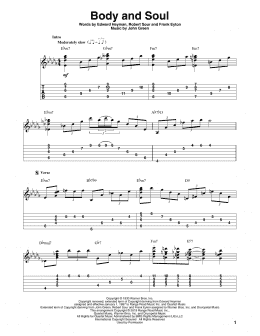 page one of Body And Soul (arr. Bill LaFleur) (Solo Guitar)