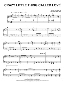 page one of Crazy Little Thing Called Love (Piano Solo)