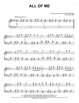 page one of All Of Me (Piano Solo)