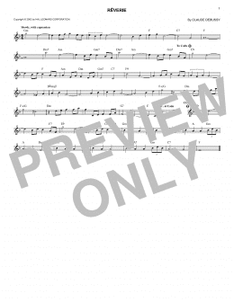 page one of Reverie (Lead Sheet / Fake Book)