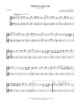 page one of Friend Like Me (from Aladdin) (Flute Duet)