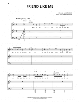 page one of Friend Like Me (Stageplay Version) (from Aladdin: The Broadway Musical) (Piano & Vocal)