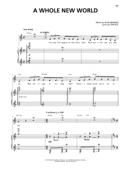 page one of A Whole New World (from Aladdin: The Broadway Musical) (Piano & Vocal)