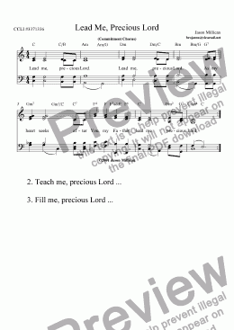 page one of Lead Me, Precious Lord (Chorus)
