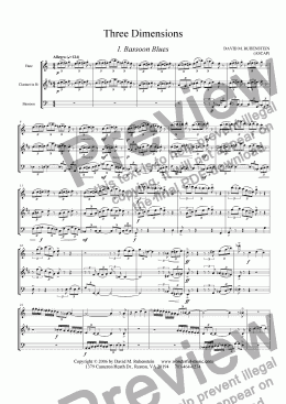 page one of Three Dimensions (woodwind trio)