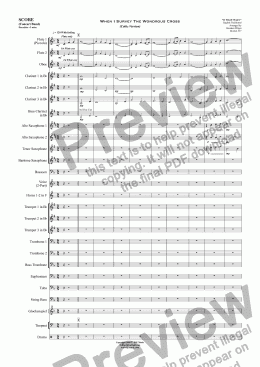 page one of When I Survey The Wondrous Cross (Celtic Version) - Concert Band