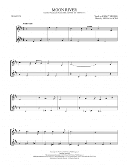 page one of Moon River (Trumpet Duet)