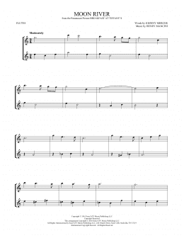 page one of Moon River (Flute Duet)