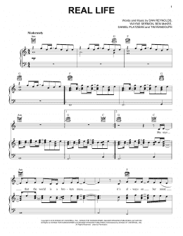 page one of Real Life (Piano, Vocal & Guitar Chords (Right-Hand Melody))