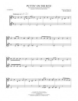 page one of Puttin' On The Ritz (Clarinet Duet)