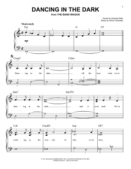 page one of Dancing In The Dark (Easy Piano)