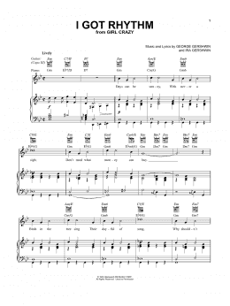 page one of I Got Rhythm (Vocal Pro + Piano/Guitar)