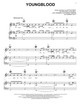 page one of Youngblood (Piano, Vocal & Guitar Chords (Right-Hand Melody))