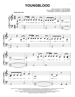 page one of Youngblood (Big Note Piano)