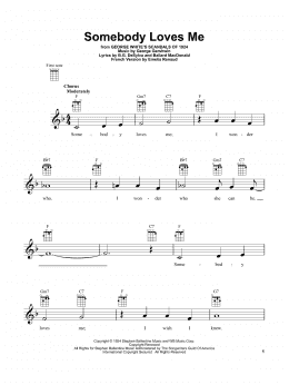 page one of Somebody Loves Me (Ukulele)