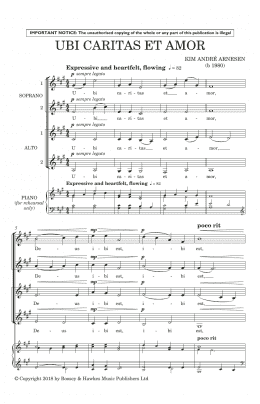 page one of Ubi Caritas Et Amor (SSA Choir)