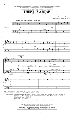 page one of There Is A Star (SATB Choir)