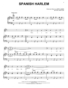 page one of Spanish Harlem (Piano, Vocal & Guitar Chords (Right-Hand Melody))