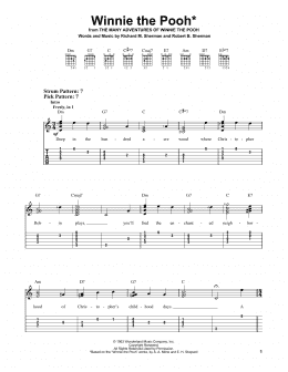 page one of Winnie The Pooh (from The Many Adventures Of Winnie The Pooh) (Easy Guitar Tab)