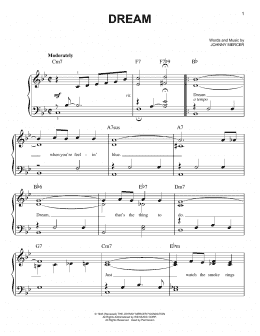 page one of Dream (Easy Piano)