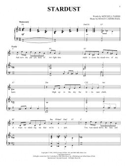 page one of Stardust (Piano & Vocal)