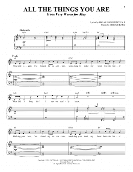 page one of All The Things You Are (Piano & Vocal)