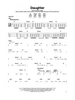 page one of Daughter (Really Easy Guitar)