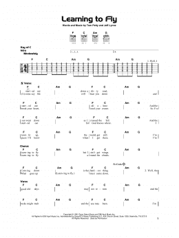 page one of Learning To Fly (Really Easy Guitar)