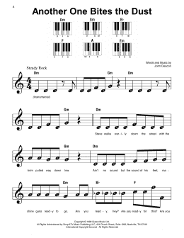 page one of Another One Bites The Dust (Super Easy Piano)