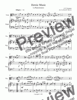 page one of Heroic Music XII for Viola