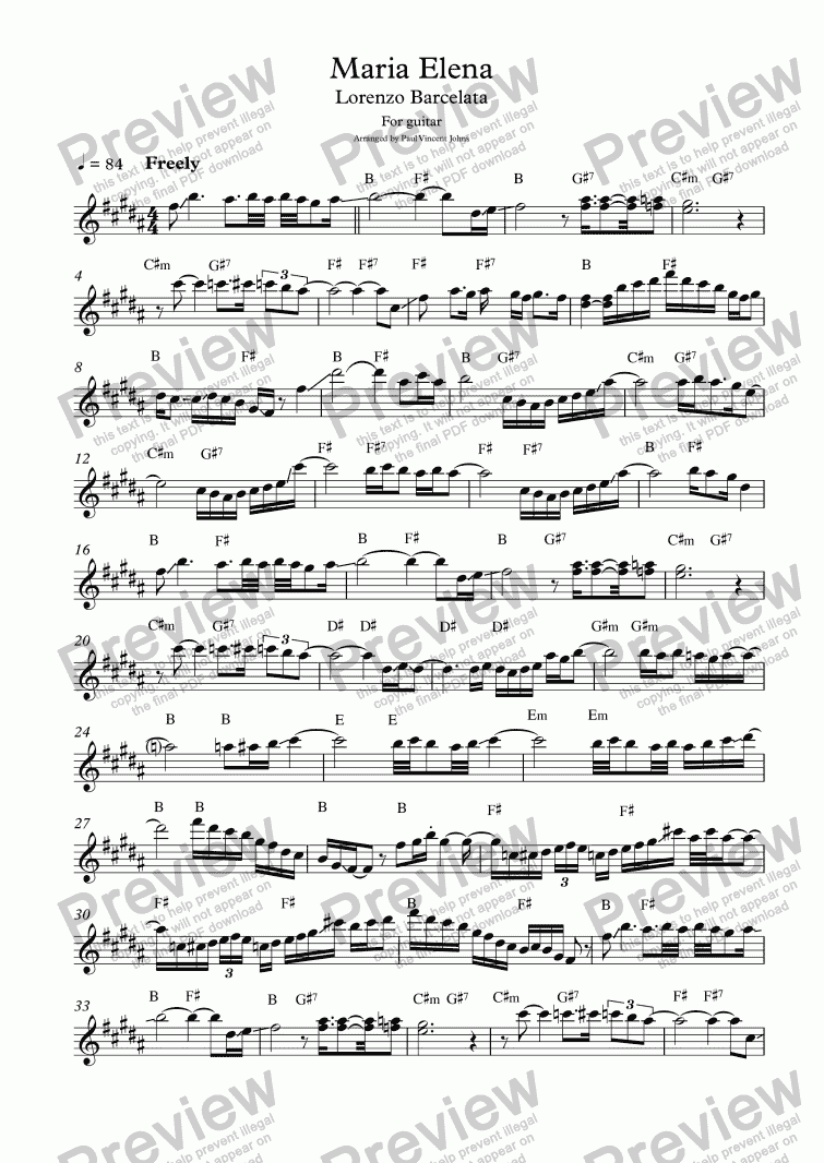 Maria Elena Download Sheet Music Pdf File 2886