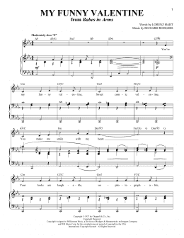 page one of My Funny Valentine (Piano & Vocal)