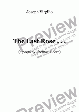 page one of The Last Rose of Summer