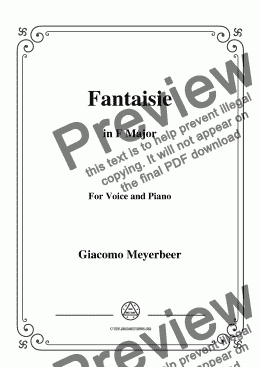 page one of Meyerbeer-Fantaisie in F Major,for Voice&Piano