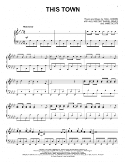 page one of This Town (Piano Solo)