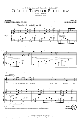 page one of O Little Town Of Bethlehem (SATB Choir)