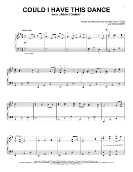 page one of Could I Have This Dance (Piano Solo)