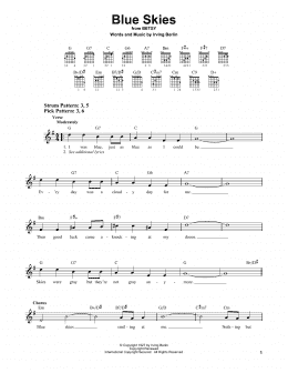 page one of Blue Skies (Easy Guitar)