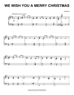 page one of We Wish You A Merry Christmas (Piano Solo)