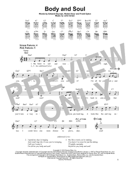 page one of Body And Soul (Easy Guitar)